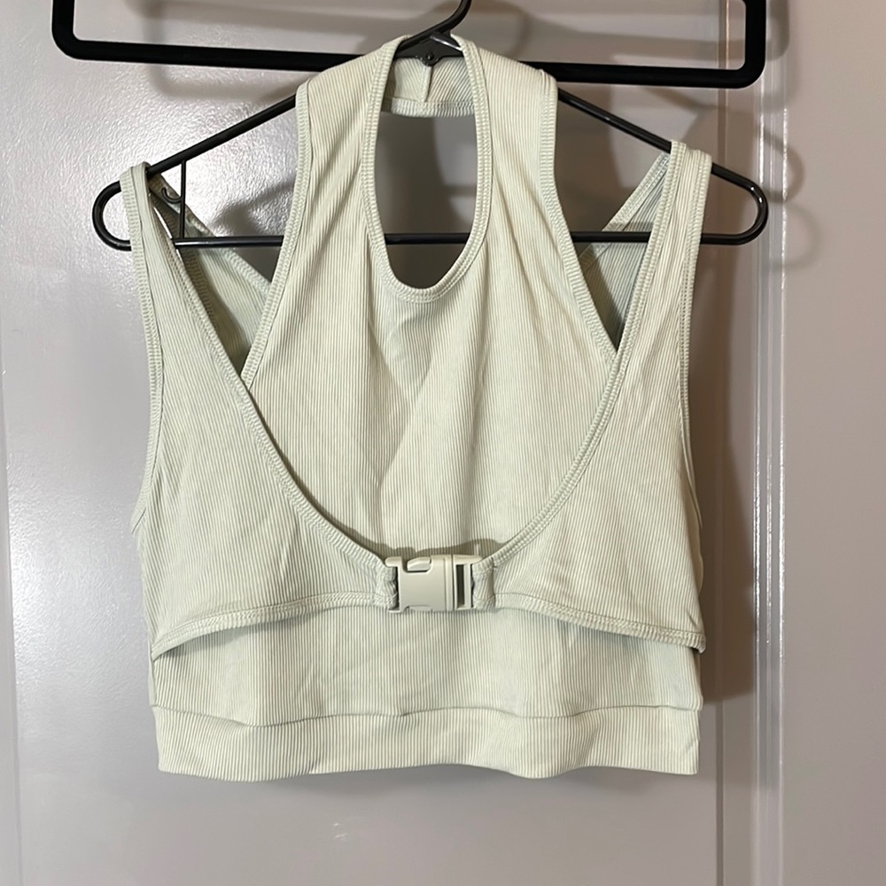 Light green tank/halter with buckle